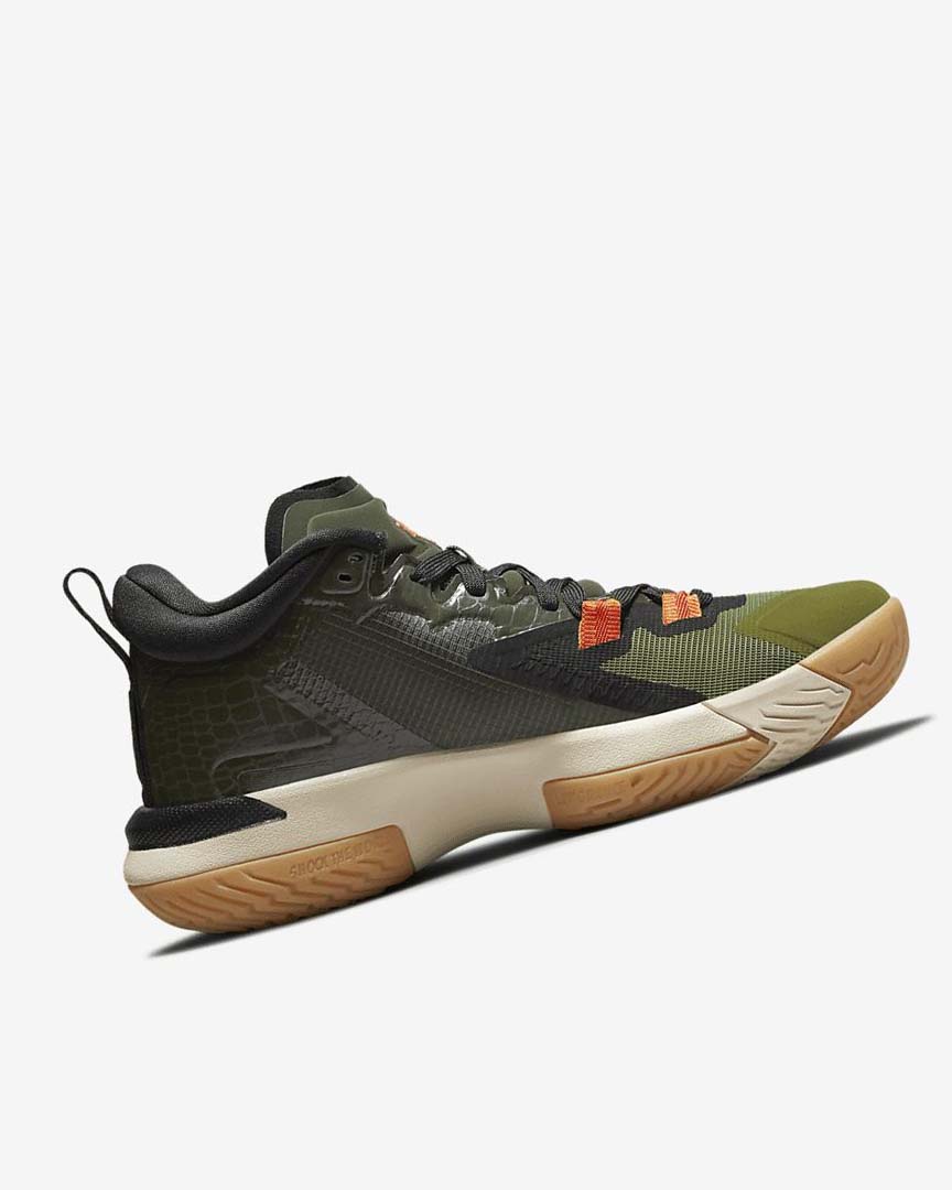 Zapatillas Baloncesto Nike Zion 1 Niño Gris Oscuro Verde Negras | AR5438