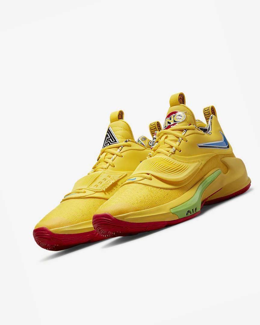 Zapatillas Baloncesto Nike Zoom Freak 3 Hombre Amarillo Rojas | AR1149