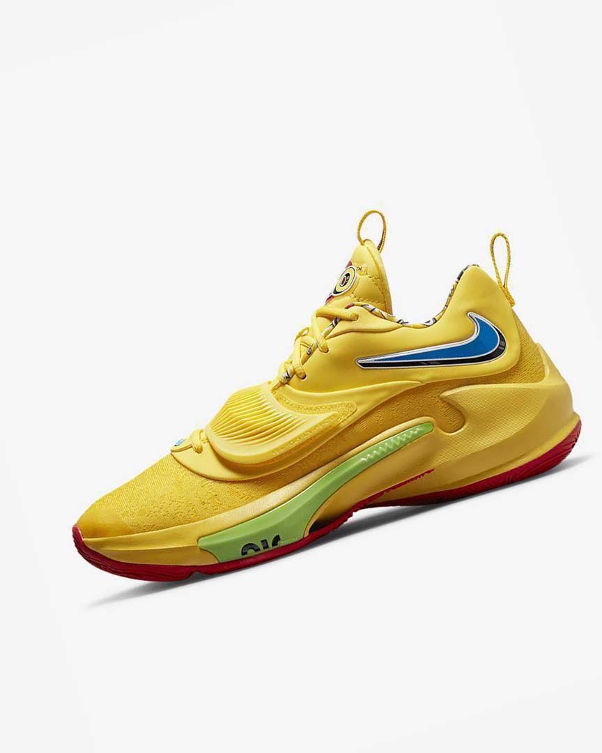 Zapatillas Baloncesto Nike Zoom Freak 3 Hombre Amarillo Rojas | AR1149