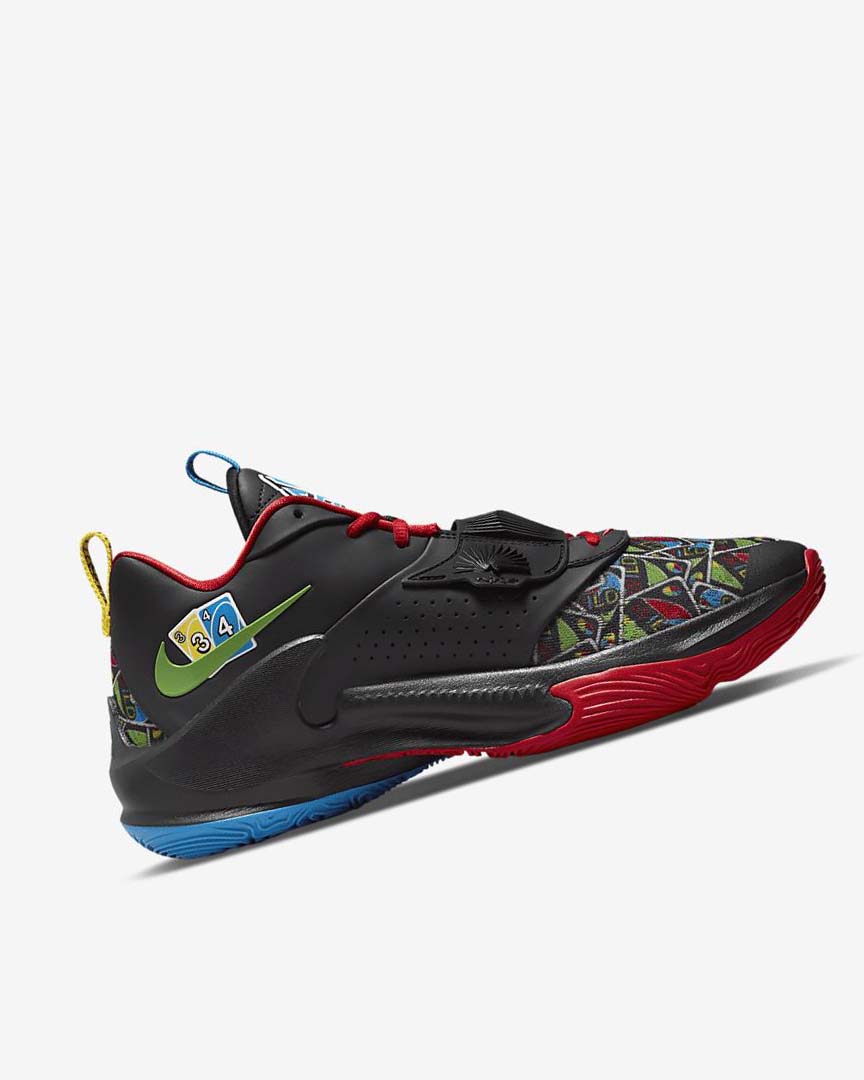 Zapatillas Baloncesto Nike Zoom Freak 3 Mujer Negras Blancas Rojas Verde | AR4990