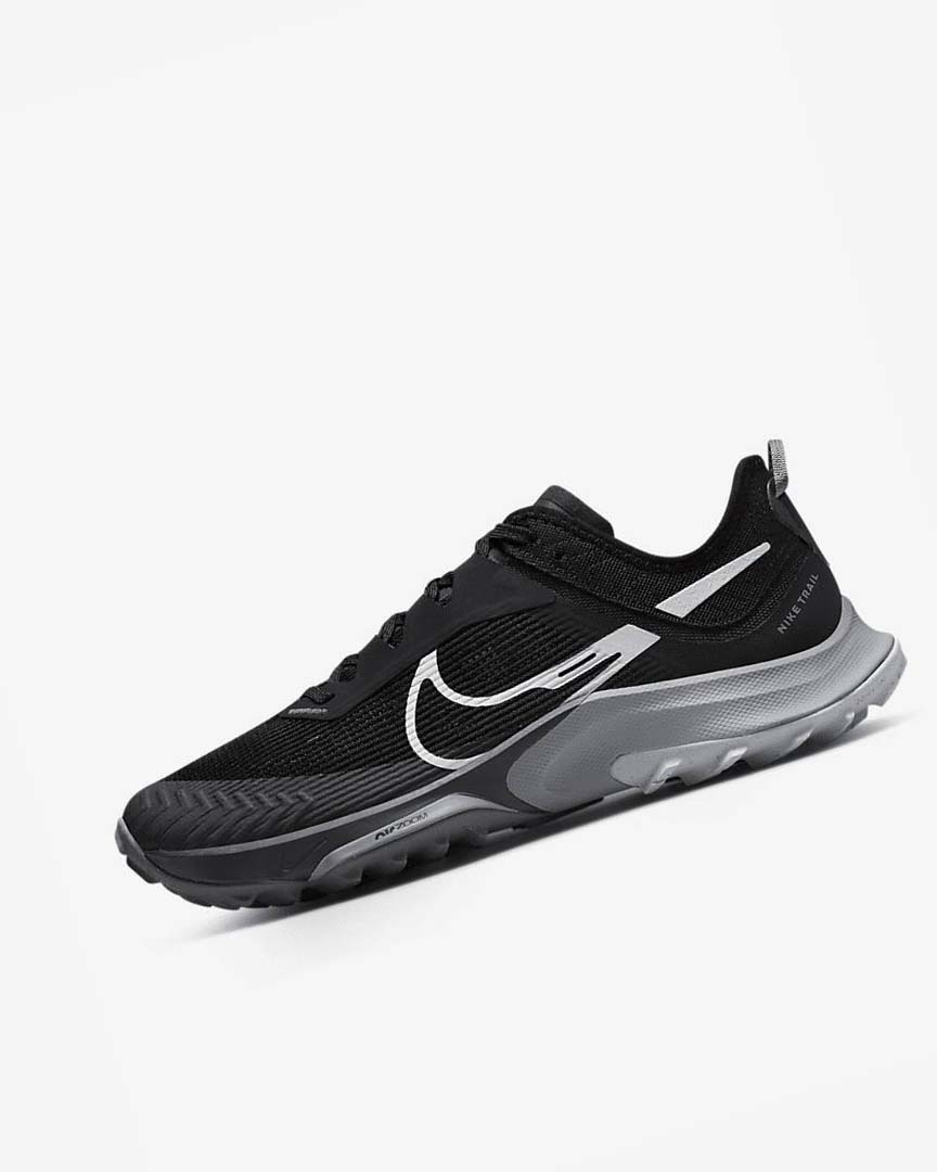 Zapatillas De Trail Running Nike Air Zoom Terra Kiger 8 Hombre Negras Gris Oscuro Gris Plateadas | AR4694