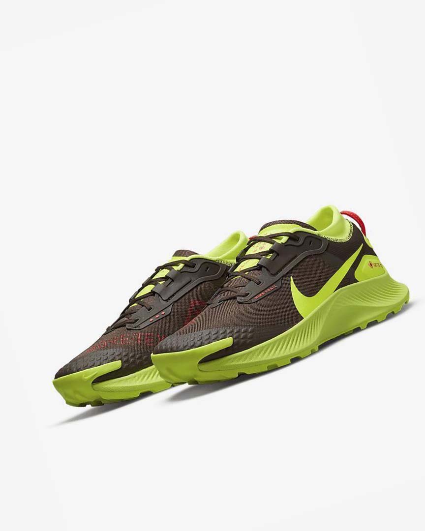 Zapatillas De Trail Running Nike Pegasus Trail 3 GORE-TEX Hombre Chocolate Oscuro Rojas Claro | AR2838