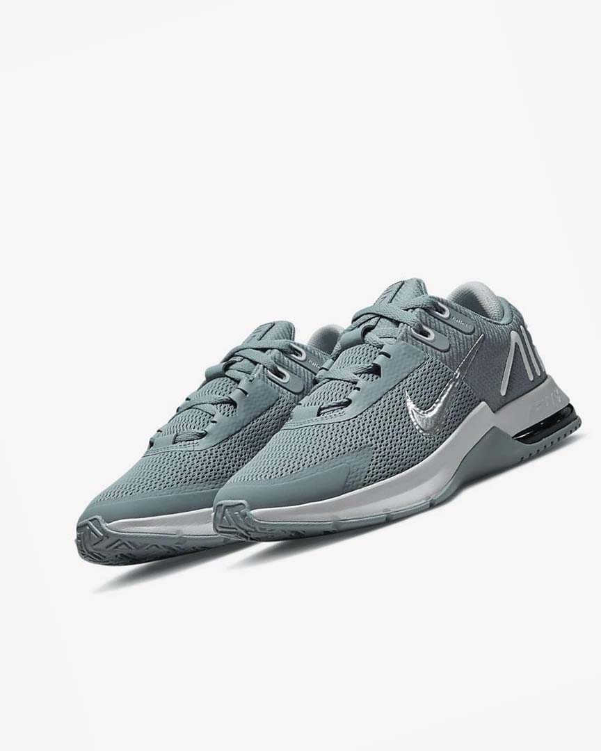 Zapatillas Deportivos Nike Air Max Alpha Trainer 4 Hombre Gris Plateadas Negras Metal Plateadas | AR4734