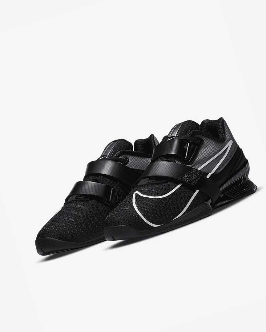 Zapatillas Deportivos Nike Romaleos 4 Hombre Negras Negras Blancas | AR4959