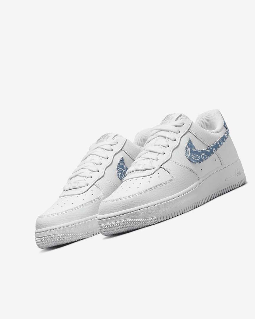 Zapatillas Nike Air Force 1 '07 Essential Mujer Blancas Blancas Blancas Azules | AR5420