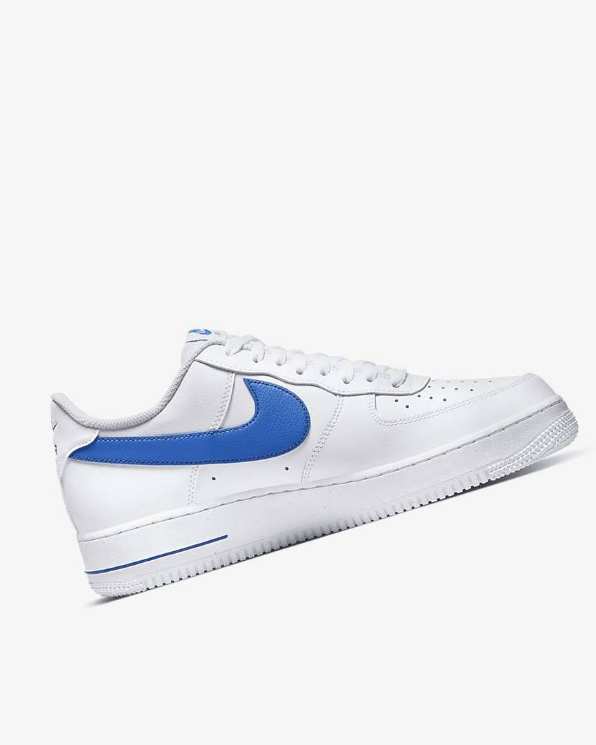 Zapatillas Nike Air Force 1 '07 Hombre Blancas Azul Real | AR2638