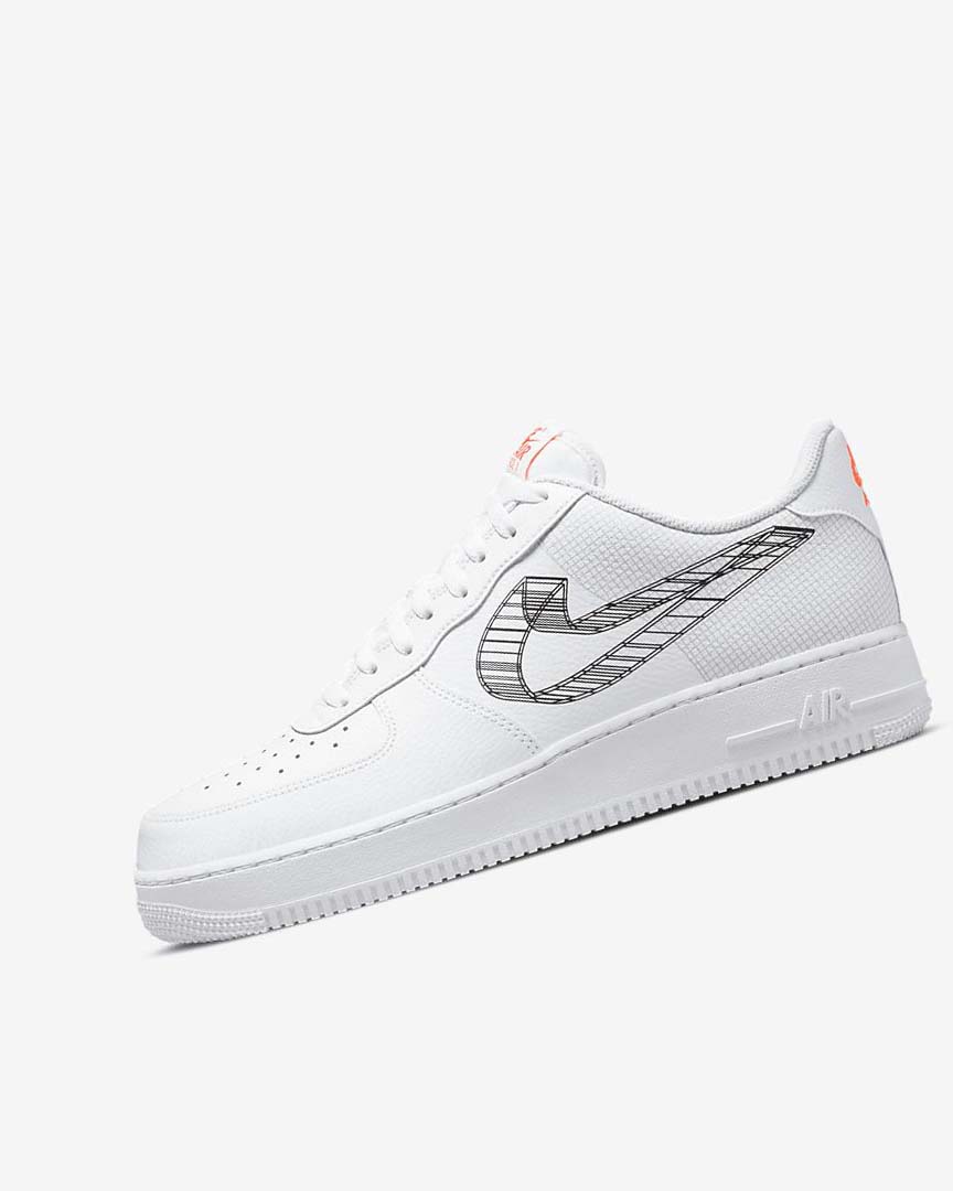 Zapatillas Nike Air Force 1 \'07 Hombre Blancas Naranjas Plateadas Negras | AR4754