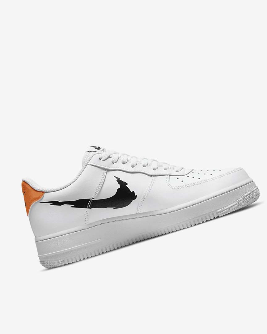 Zapatillas Nike Air Force 1 '07 Hombre Blancas Blancas Naranjas Negras | AR5159