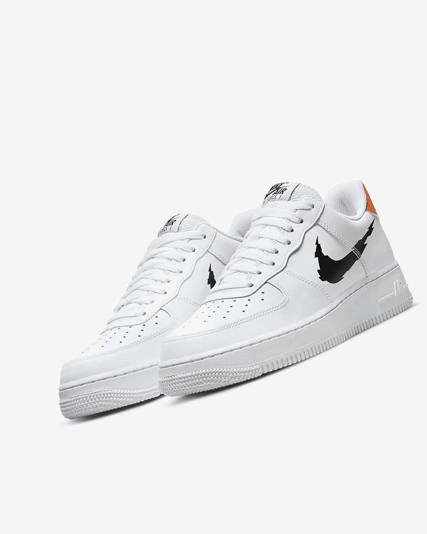 Zapatillas Nike Air Force 1 '07 Hombre Blancas Blancas Naranjas Negras | AR5159