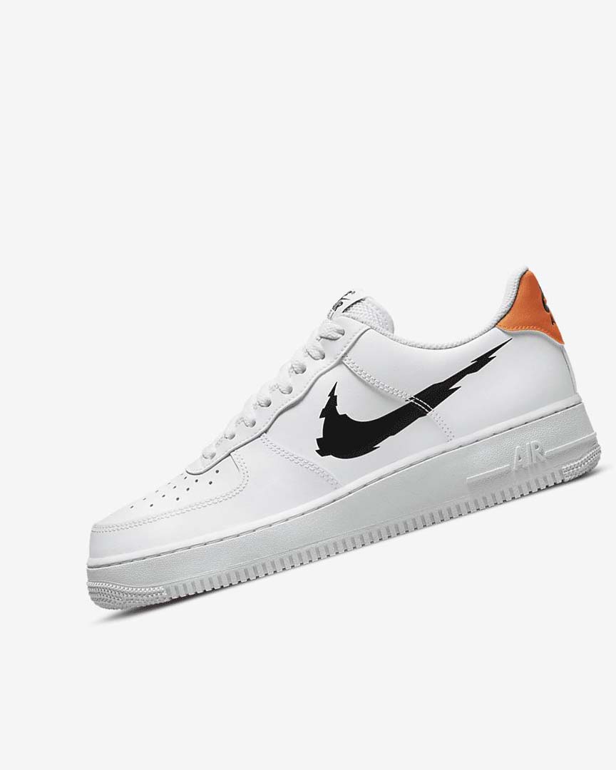 Zapatillas Nike Air Force 1 \'07 Hombre Blancas Blancas Naranjas Negras | AR5159