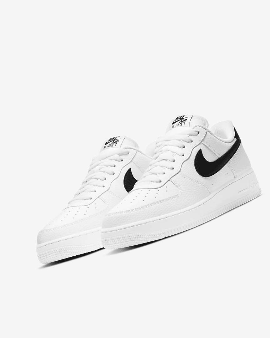 Zapatillas Nike Air Force 1 '07 Hombre Blancas Negras | AR5295