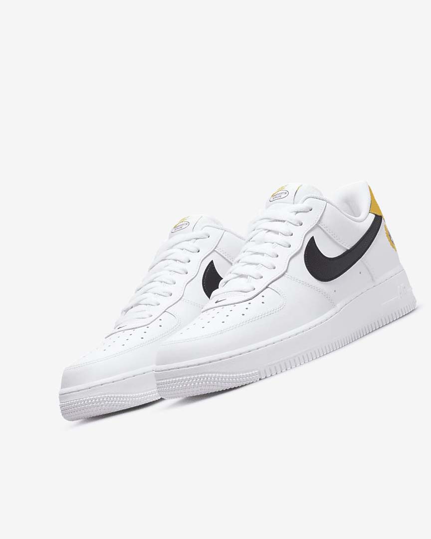 Zapatillas Nike Air Force 1 '07 LV8 Hombre Blancas Amarillo Negras | AR2427