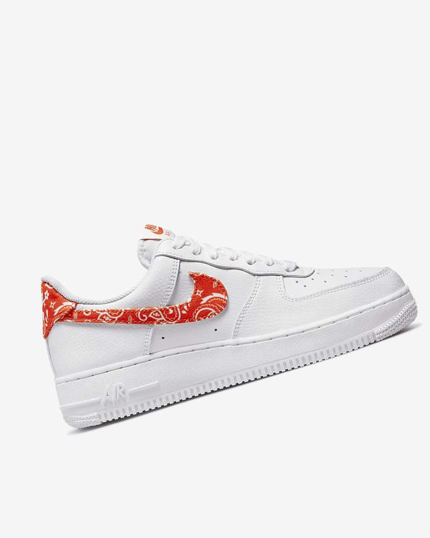 Zapatillas Nike Air Force 1 '07 Mujer Blancas Blancas Naranjas | AR5271