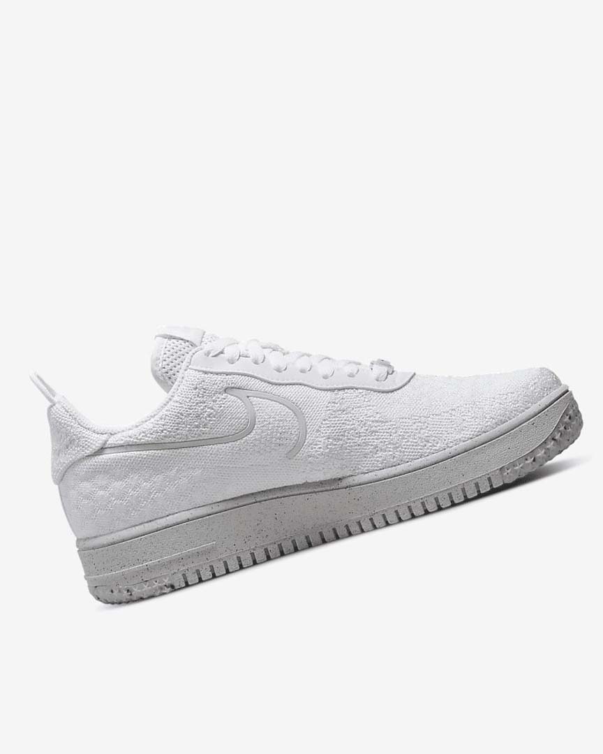 Zapatillas Nike Air Force 1 Crater Flyknit Next Nature Hombre Blancas Blancas Plateadas Blancas | AR2599