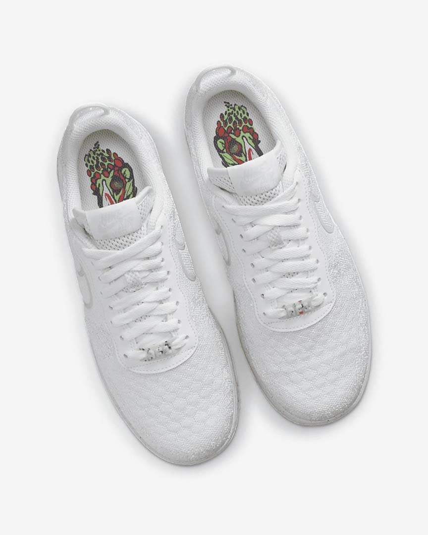 Zapatillas Nike Air Force 1 Crater Flyknit Next Nature Hombre Blancas Blancas Plateadas Blancas | AR2599