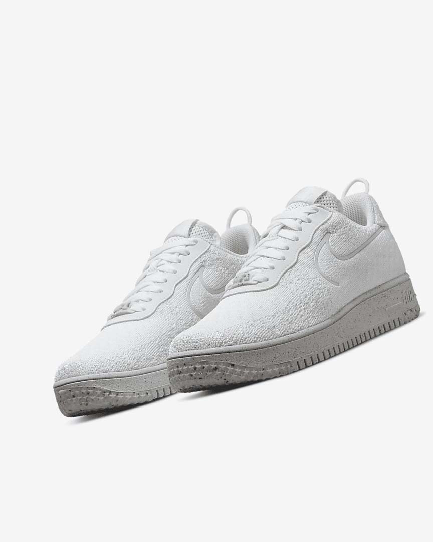 Zapatillas Nike Air Force 1 Crater Flyknit Next Nature Hombre Blancas Blancas Plateadas Blancas | AR2599