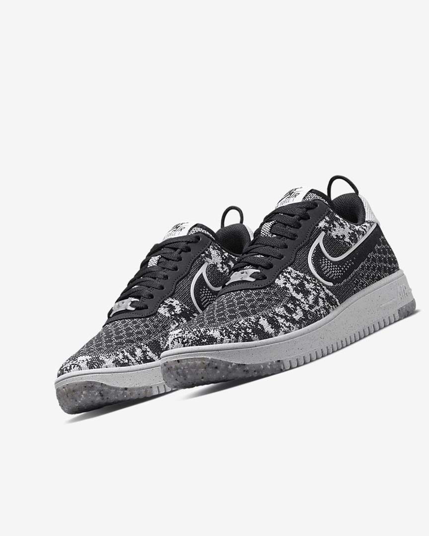 Zapatillas Nike Air Force 1 Crater Flyknit Next Nature Hombre Negras Blancas Plateadas Negras | AR4929