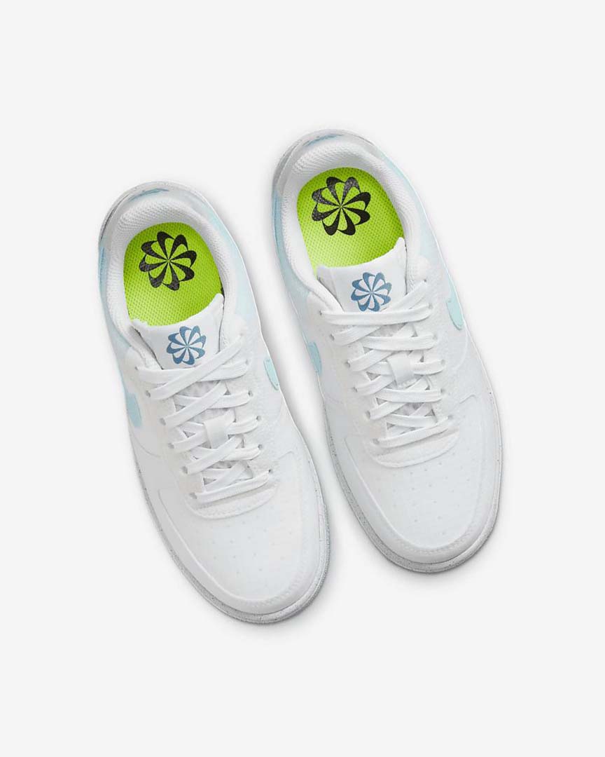 Zapatillas Nike Air Force 1 Crater Niña Blancas Azules | AR4693