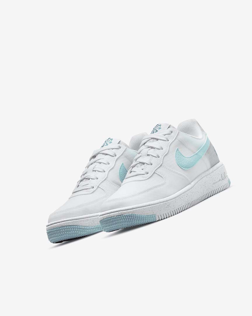 Zapatillas Nike Air Force 1 Crater Niña Blancas Azules | AR4693