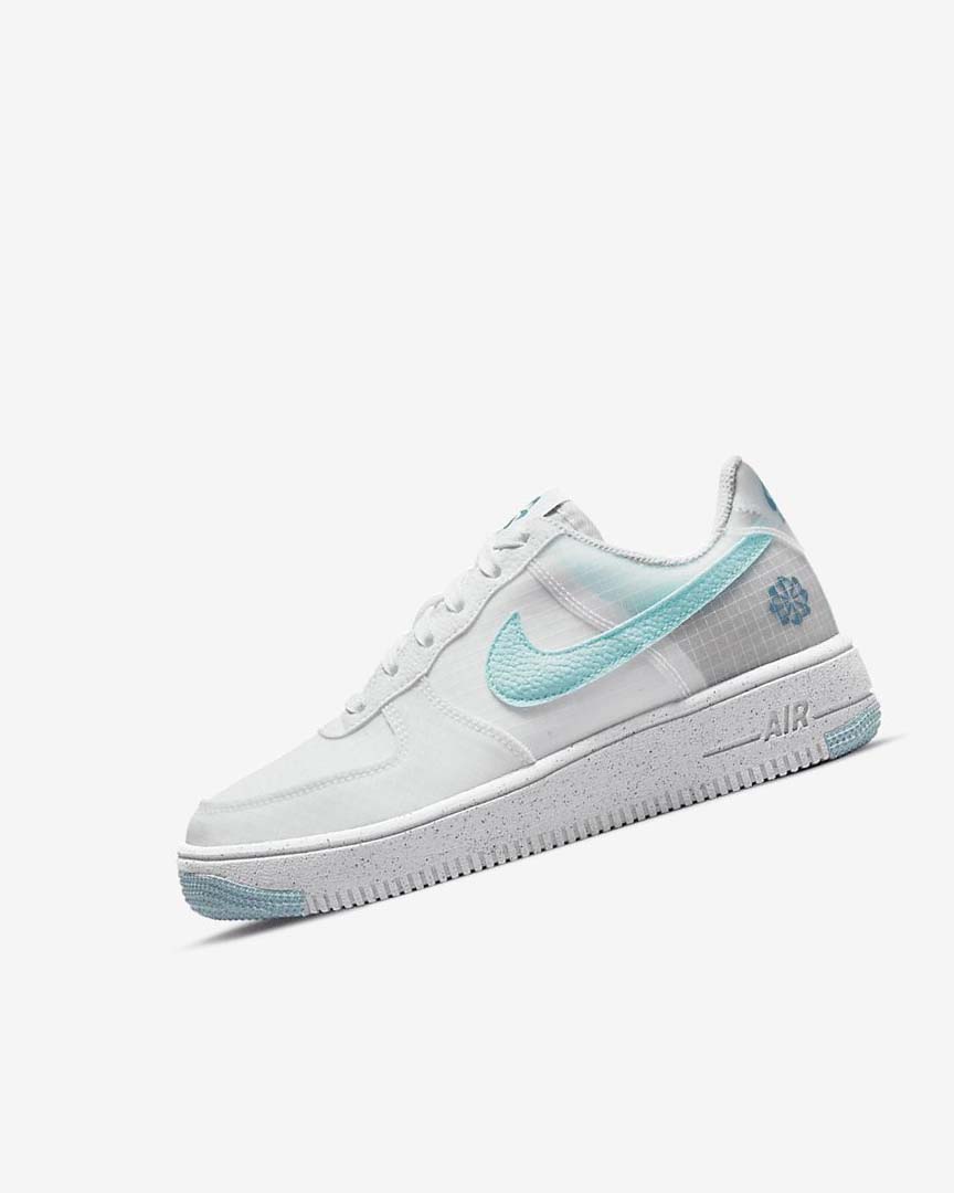 Zapatillas Nike Air Force 1 Crater Niña Blancas Azules | AR4693