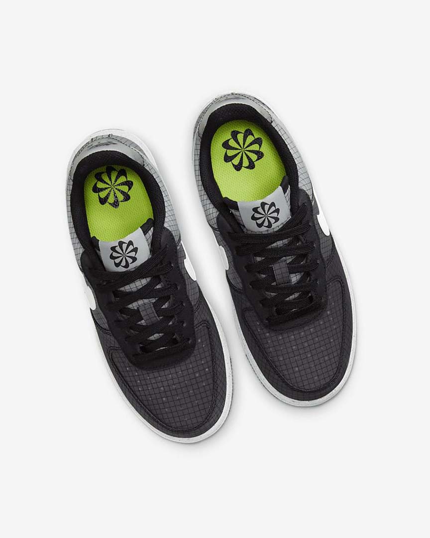 Zapatillas Nike Air Force 1 Crater Niña Negras Blancas | AR5321