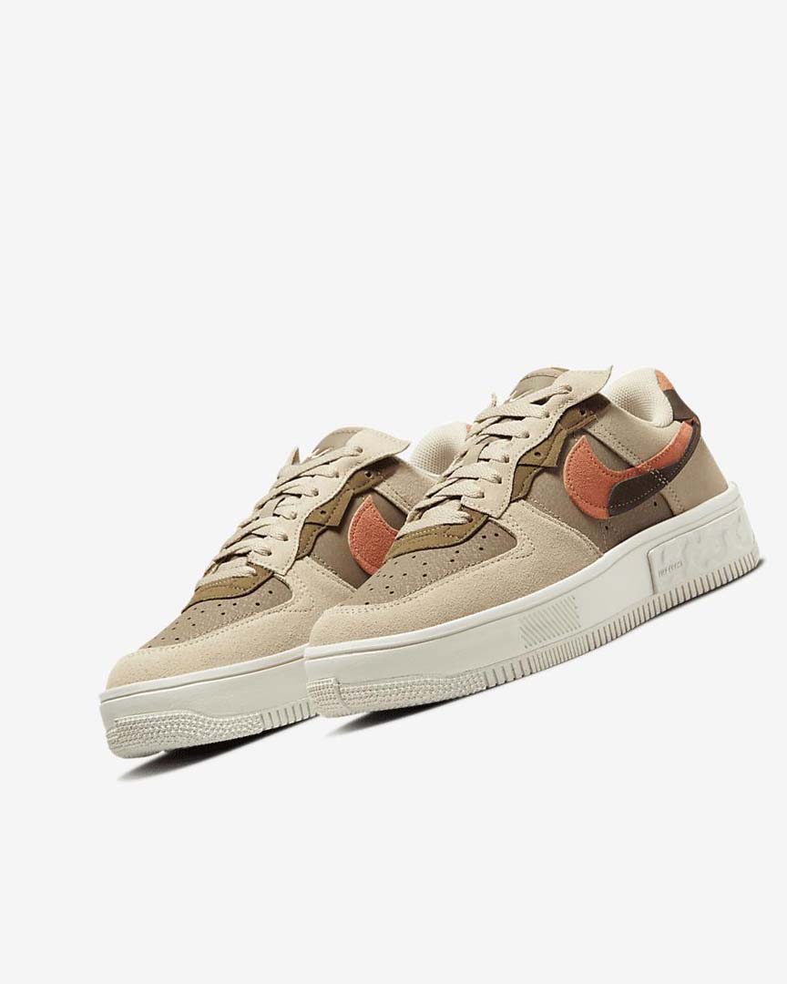 Zapatillas Nike Air Force 1 Fontanka Mujer Burdeos Kaki | AR2214