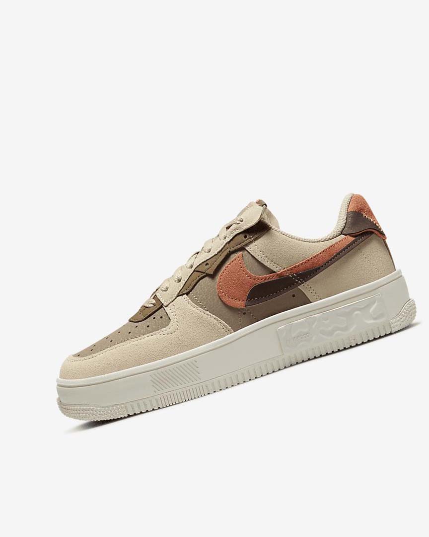 Zapatillas Nike Air Force 1 Fontanka Mujer Burdeos Kaki | AR2214