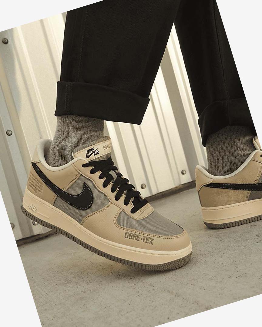 Zapatillas Nike Air Force 1 GTX Hombre Kaki Blancas Negras | AR5299