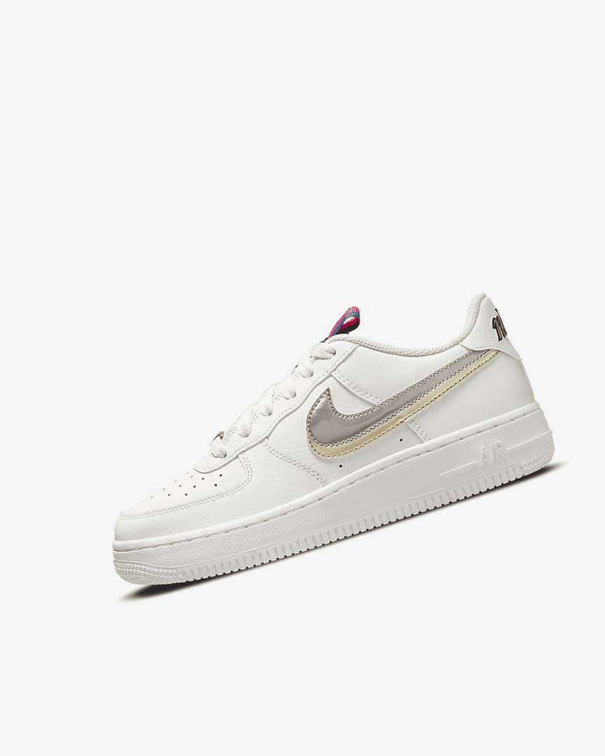 Zapatillas Nike Air Force 1 LV8 Niña Blancas Rosas Metal Azules Gris | AR4812