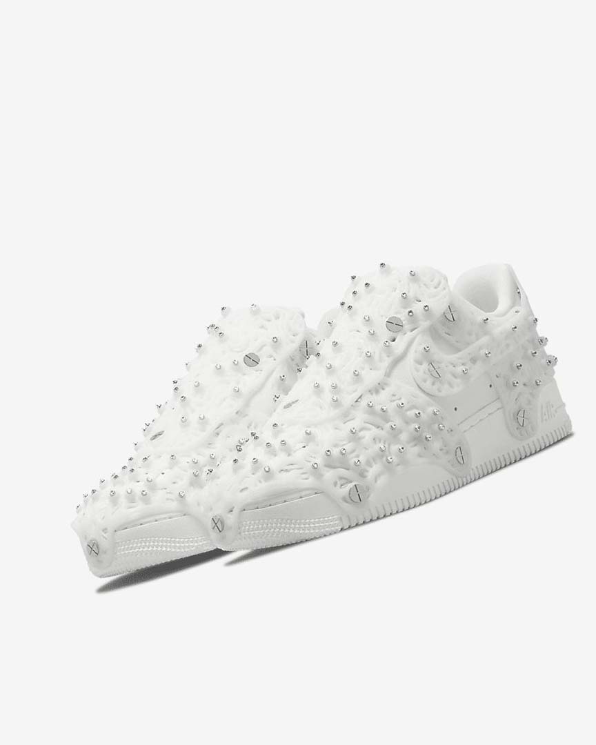 Zapatillas Nike Air Force 1 LXX x Swarovski Mujer Blancas Metal Plateadas Blancas | AR5085