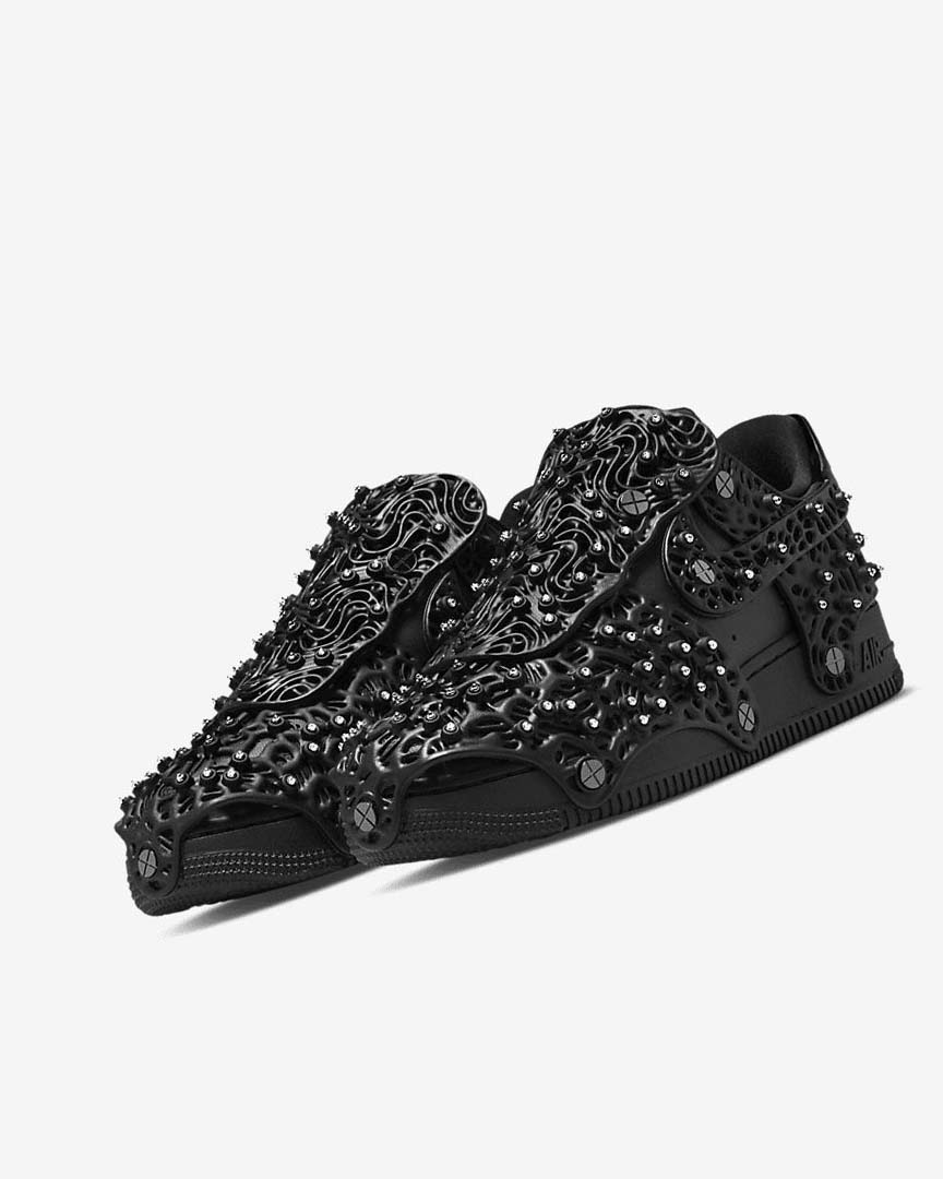 Zapatillas Nike Air Force 1 LXX x Swarovski Mujer Negras Metal Plateadas Negras | AR5516