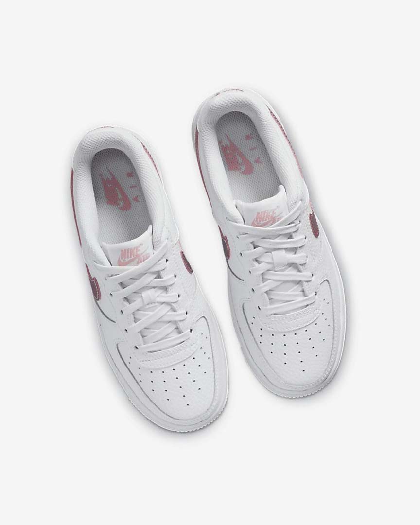 Zapatillas Nike Air Force 1 Niña Blancas Rosas | AR2307