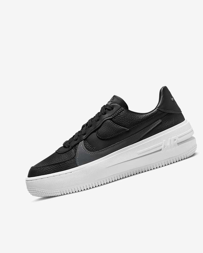 Zapatillas Nike Air Force 1 PLT.AF.ORM Mujer Negras Blancas Negras Gris Oscuro | AR2368