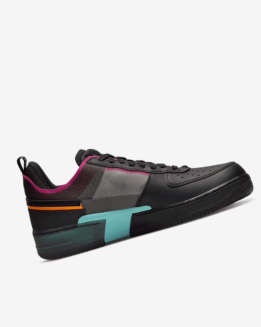 Zapatillas Nike Air Force 1 React Hombre Negras Naranjas Rosas Negras | AR1136