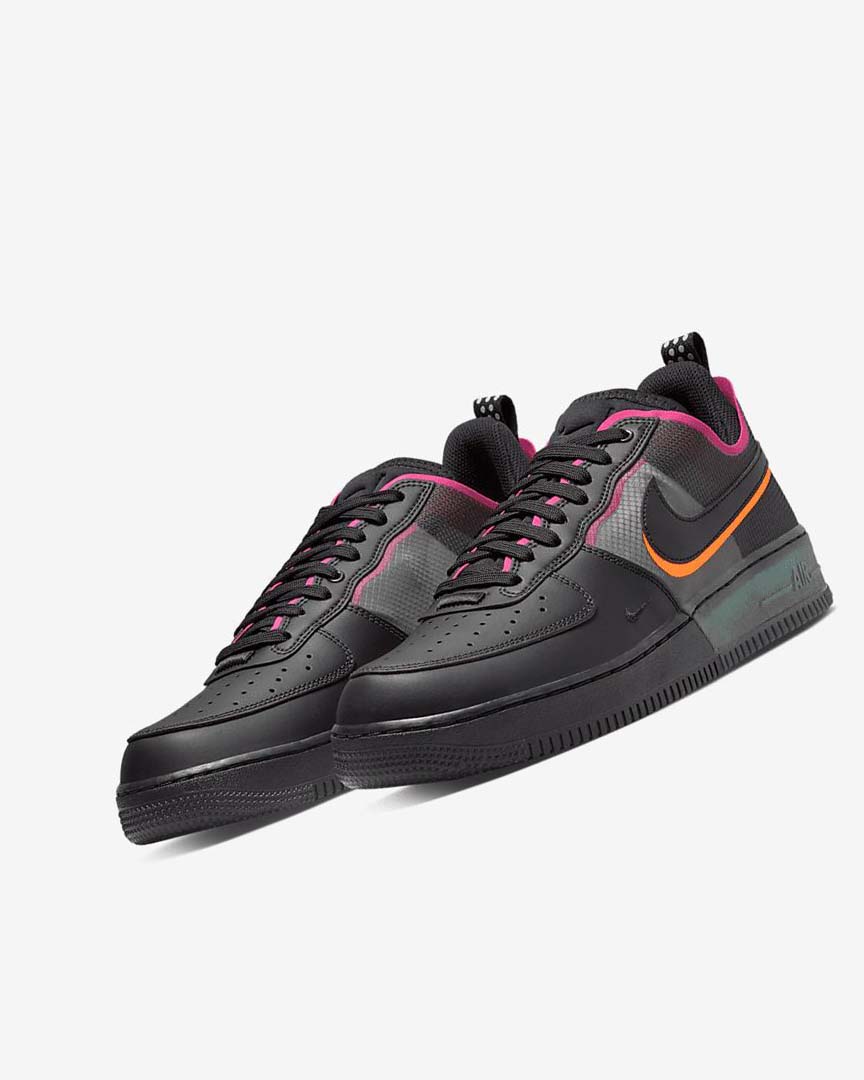 Zapatillas Nike Air Force 1 React Hombre Negras Naranjas Rosas Negras | AR1136