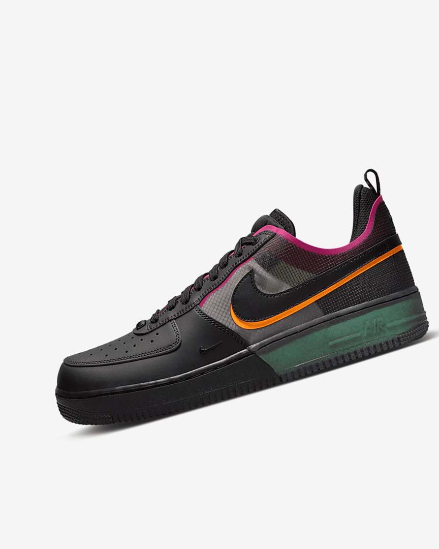 Zapatillas Nike Air Force 1 React Hombre Negras Naranjas Rosas Negras | AR1136