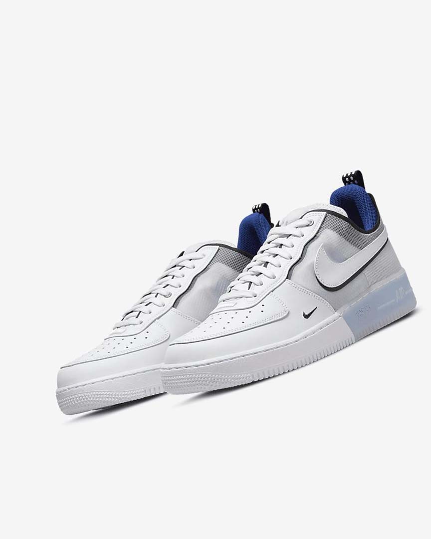 Zapatillas Nike Air Force 1 React Hombre Blancas Azules Claro Azul Real Oscuro Azules Blancas | AR4910