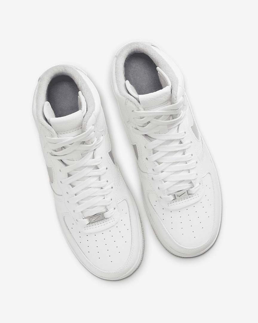 Zapatillas Nike Air Force 1 Sculpt Mujer Blancas Blancas Plateadas | AR2688