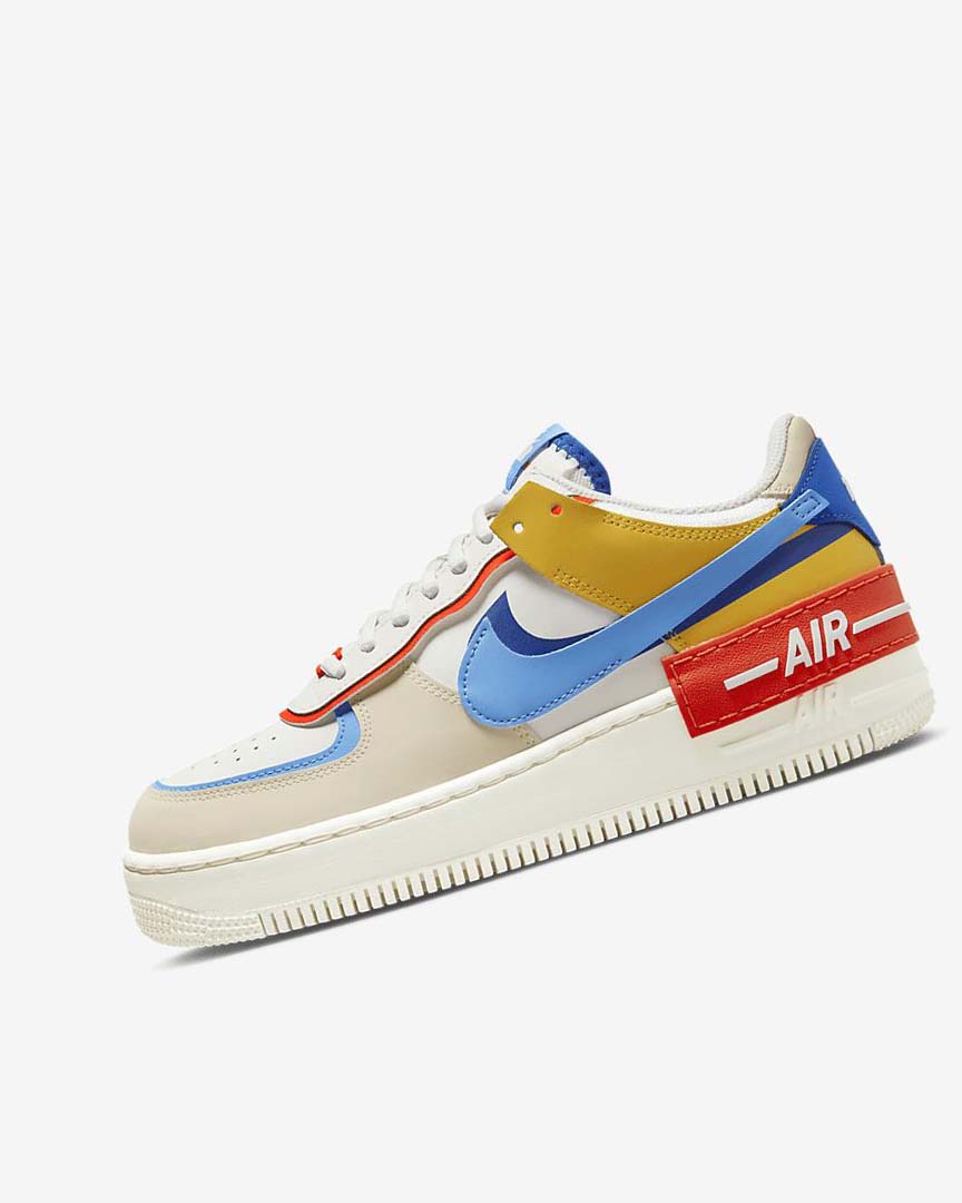 Zapatillas Nike Air Force 1 Shadow Mujer Azul Real Naranjas Azules | AR4933