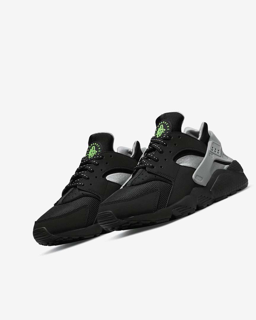 Zapatillas Nike Air Huarache Hombre Negras Metal Plateadas Plateadas Verde | AR4567