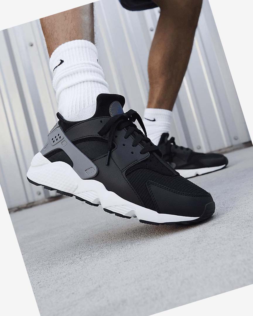 Zapatillas Nike Air Huarache J22 Hombre Negras Gris Blancas | AR5554