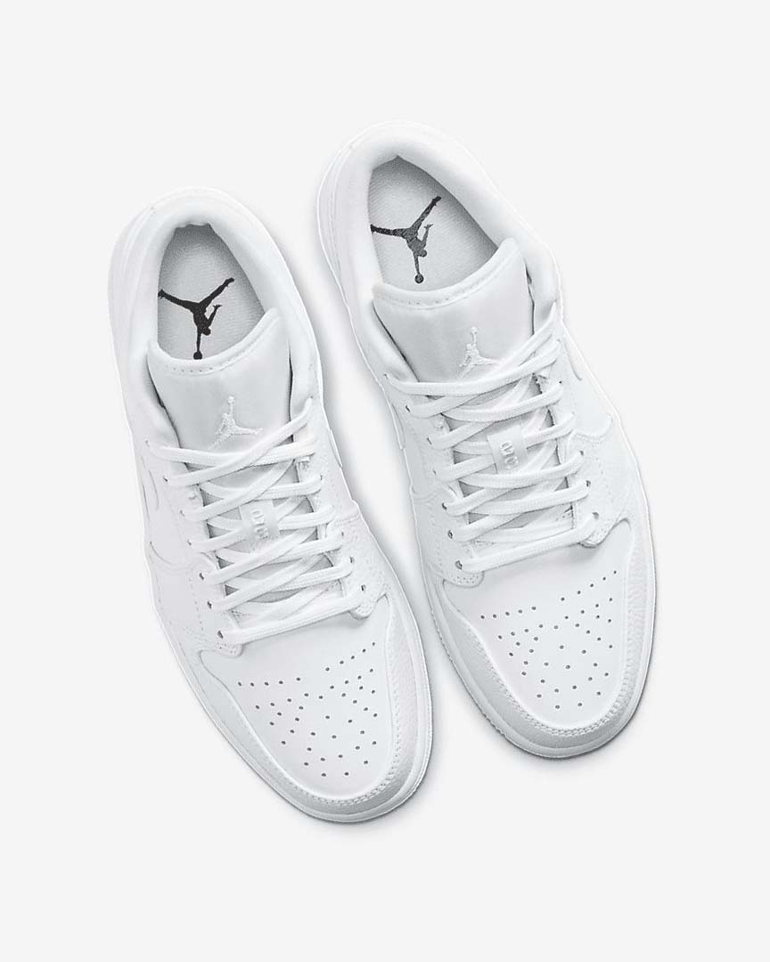 Zapatillas Nike Air Jordan 1 Low Hombre Blancas Blancas Blancas | AR1130