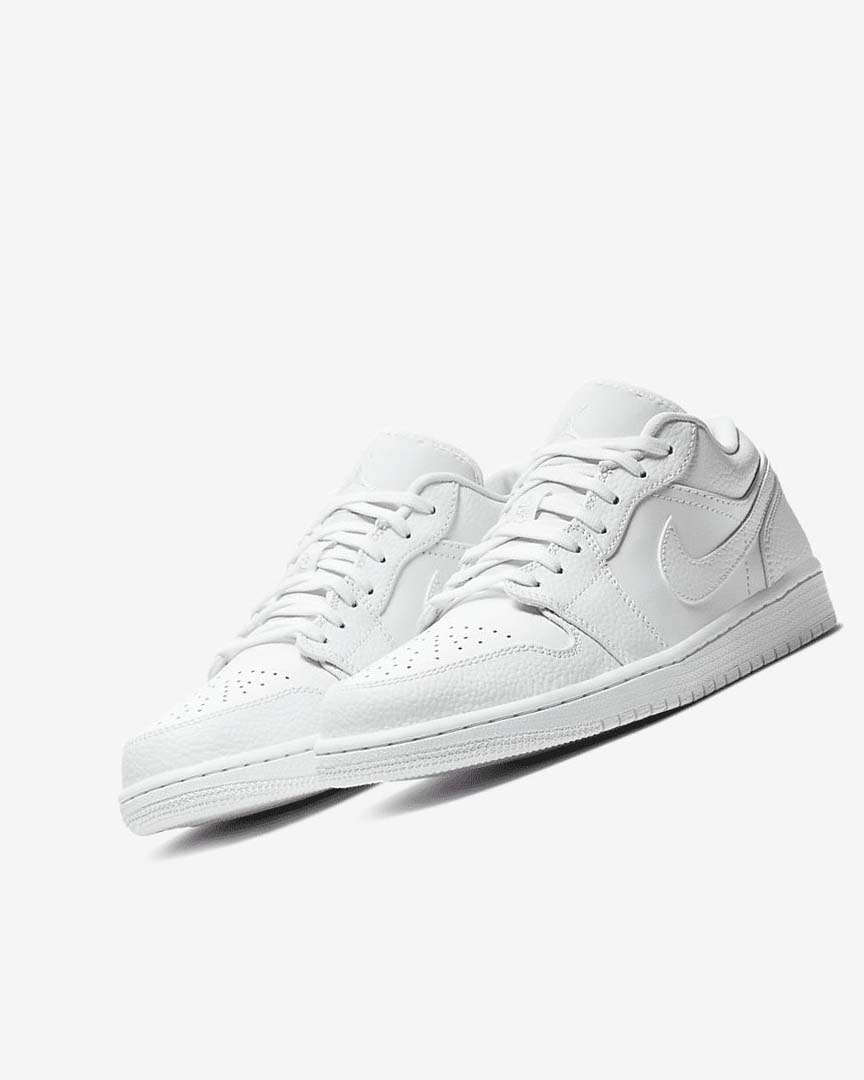 Zapatillas Nike Air Jordan 1 Low Hombre Blancas Blancas Blancas | AR1130