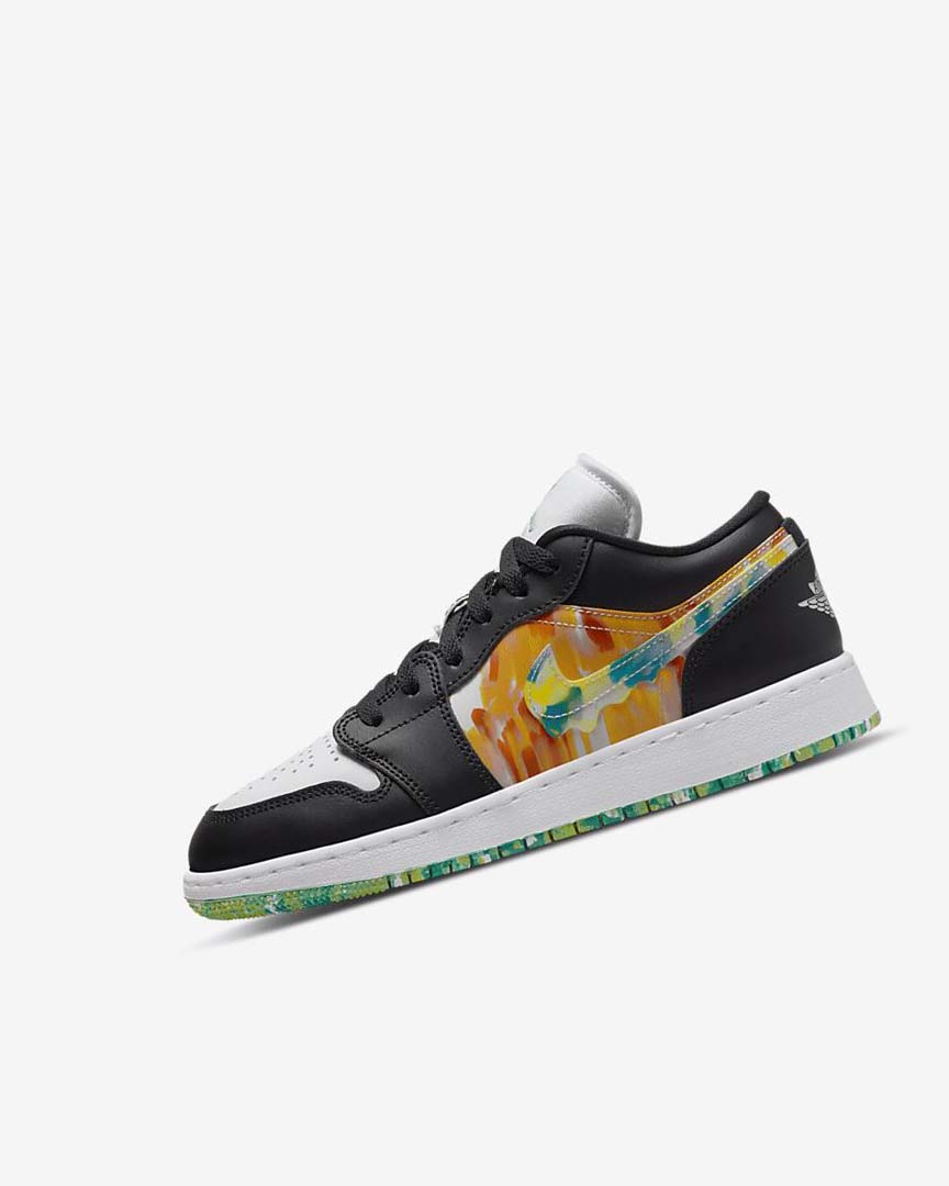 Zapatillas Nike Air Jordan 1 Low SE Niña Negras Naranjas Blancas | AR3006