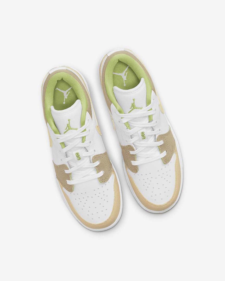 Zapatillas Nike Air Jordan 1 Low SE Niña Blancas Blancas Verde | AR5239