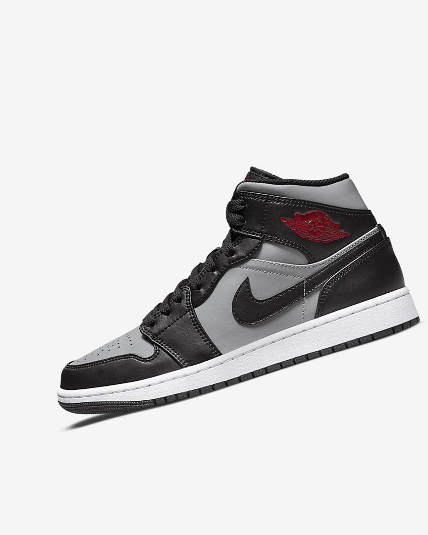 Zapatillas Nike Air Jordan 1 Mid Hombre Negras Gris Blancas Rojas | AR2541