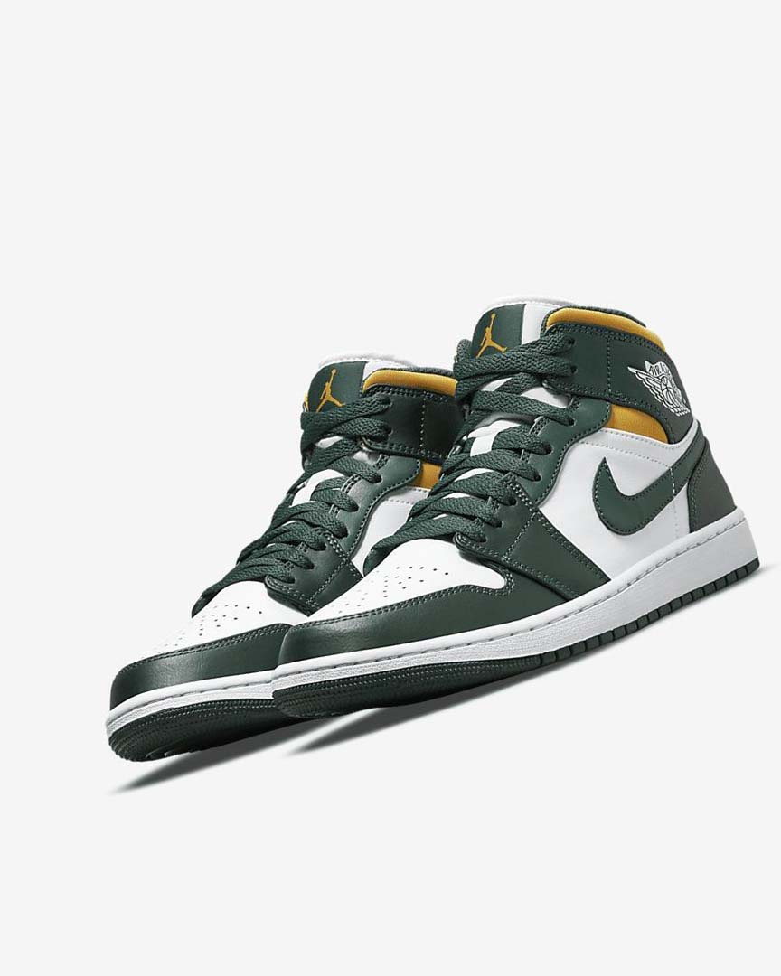 Zapatillas Nike Air Jordan 1 Mid Hombre Verde Blancas | AR2973