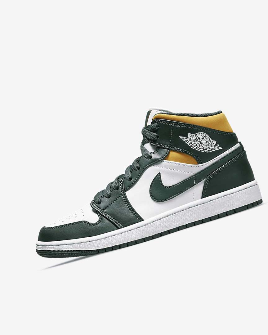 Zapatillas Nike Air Jordan 1 Mid Hombre Verde Blancas | AR2973