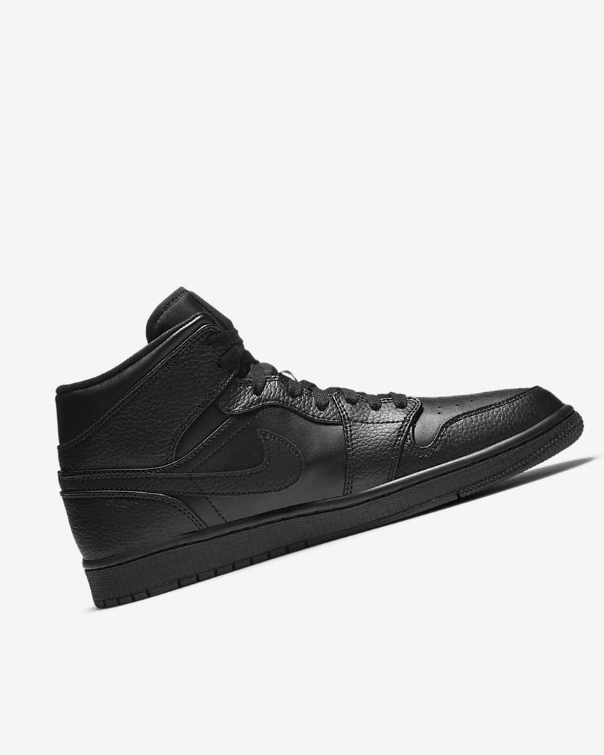 Zapatillas Nike Air Jordan 1 Mid Hombre Negras Negras Negras | AR4712