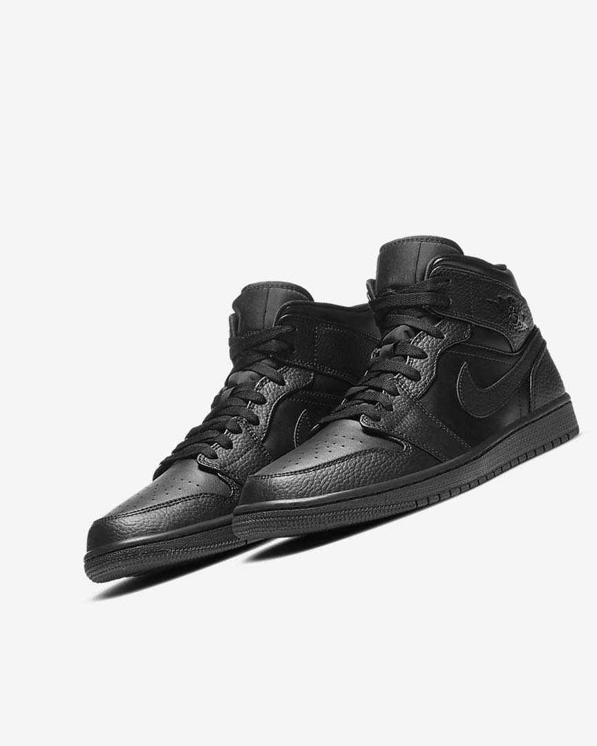 Zapatillas Nike Air Jordan 1 Mid Hombre Negras Negras Negras | AR4712